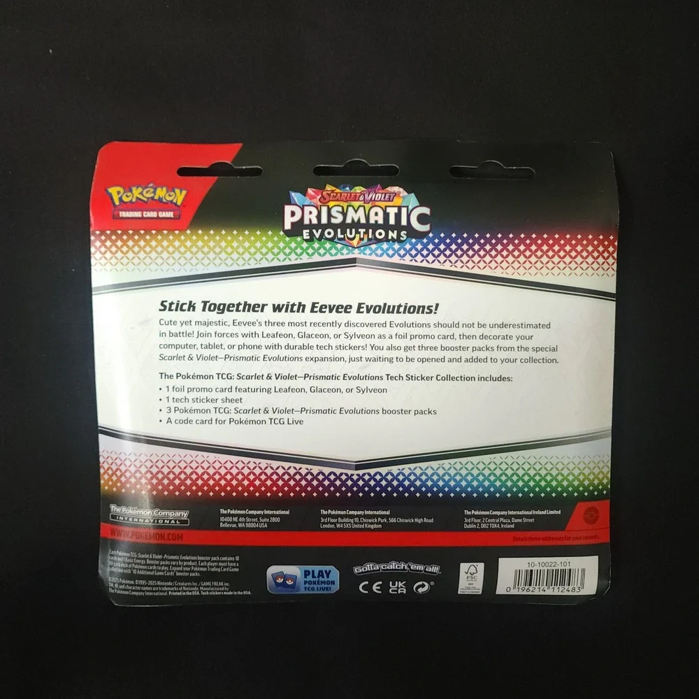 Pokemon TCG Prismatic Evolutions Tech Sticker Collection Leafeon Promo Sealed